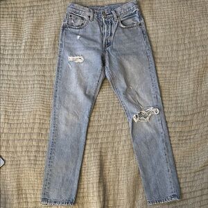 Levi’s Premium 501 S Blue Distressed Jeans